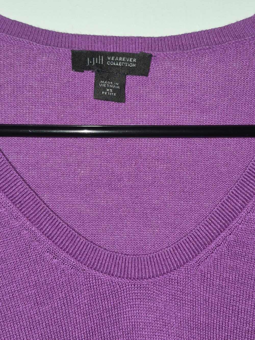 J. Jill Women’s V-Neck Sweater in Bright Purple